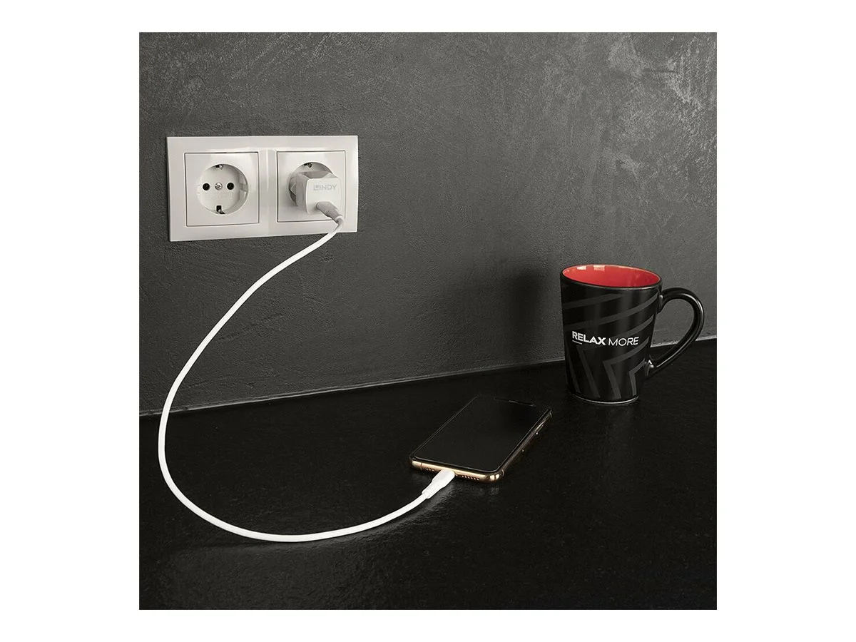 LINDY 20W Typ C PD Charger Euro Stecker