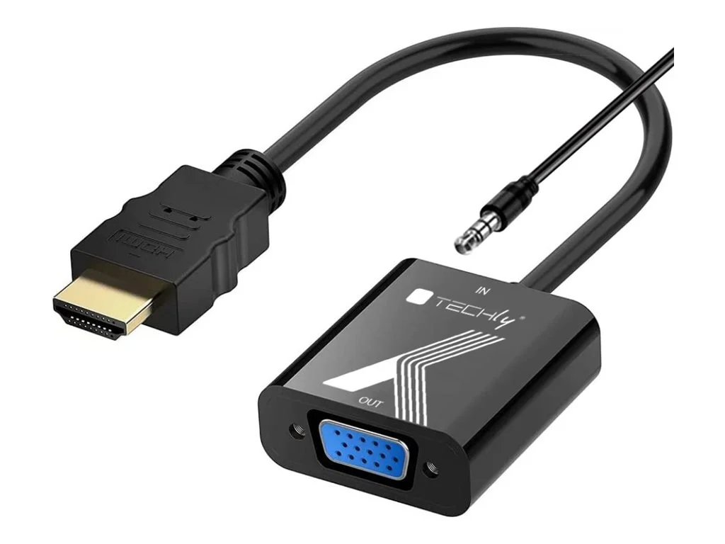 TECHLY HDMI/VGA Konverter mit Audio 0,1m