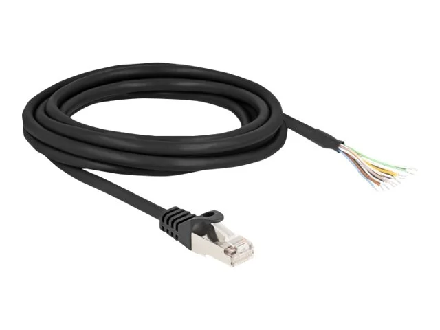 DELOCK Kabel RJ50 S/FTP 3m schwarz