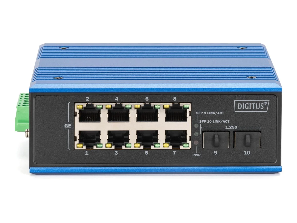 DIGITUS Industrial 8+2 -Port Gigabit Eth