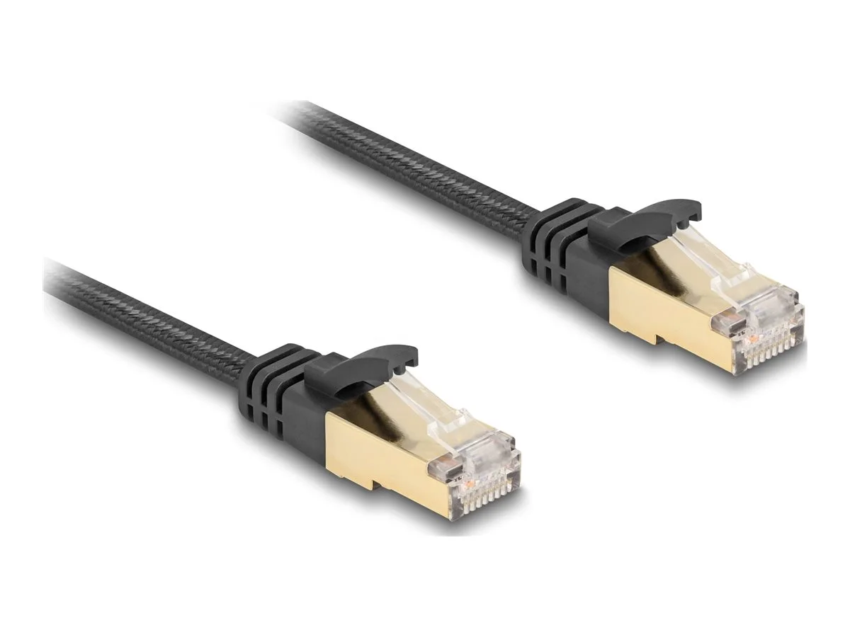DELOCK RJ45 Flachband Cat.6A 10m schwarz