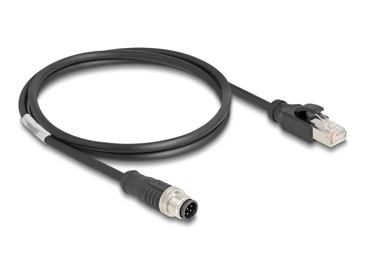 DELOCK M12 Kabel A 8 Pin zu RJ45 PVC 1m