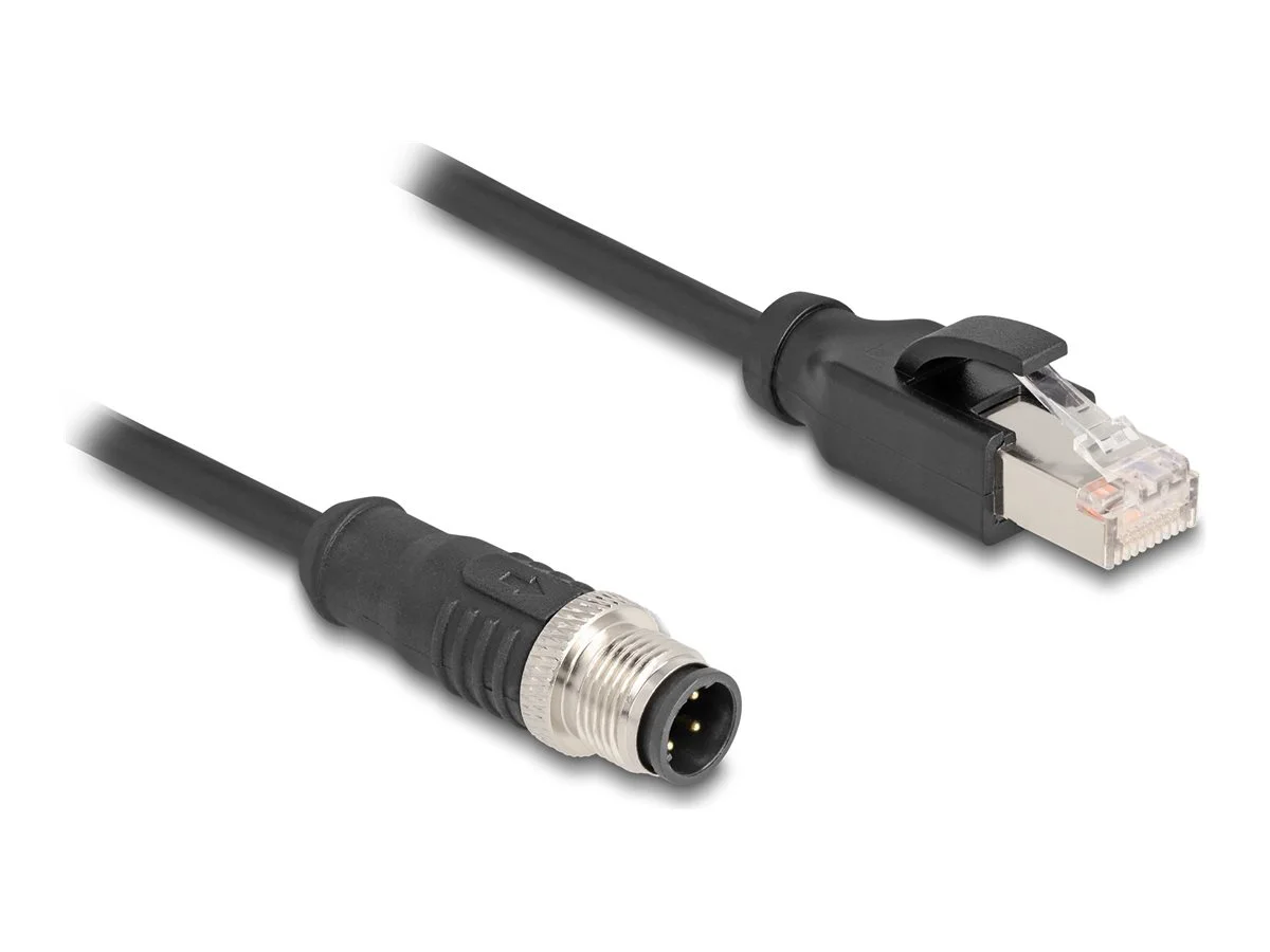 DELOCK M12 Kabel D 4 Pin zu RJ45 PVC 5m