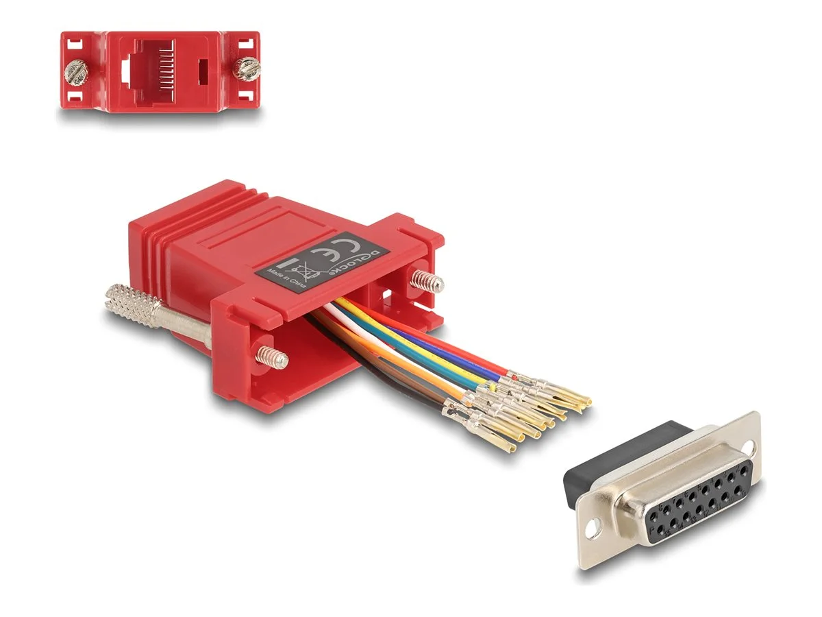 DELOCK D-Sub 15 Pin Buchse zu RJ45 Buchs