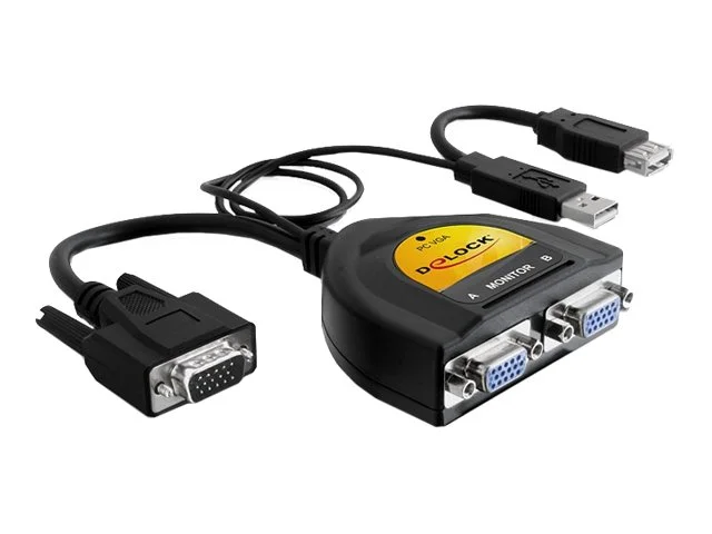 DELOCK DATA Splitter VGA 2Port USB