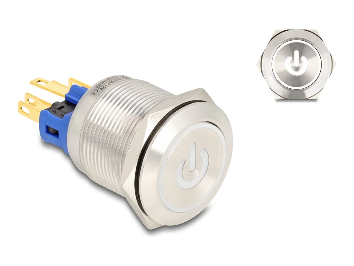 DELOCK Druckschalter zum Einbau 22mm 6