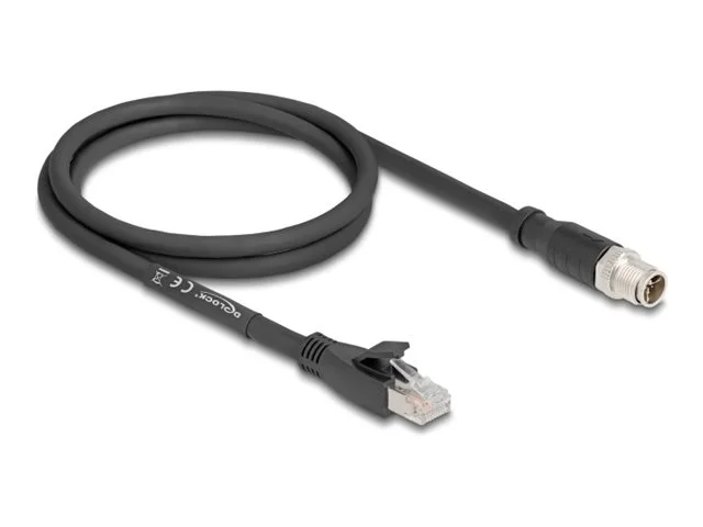 DELOCK M12 Kabel X-kodiert 8 Pin St 1m