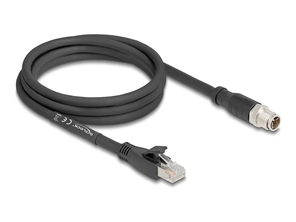 DELOCK M12 Kabel X-kodiert 8 Pin St 2m