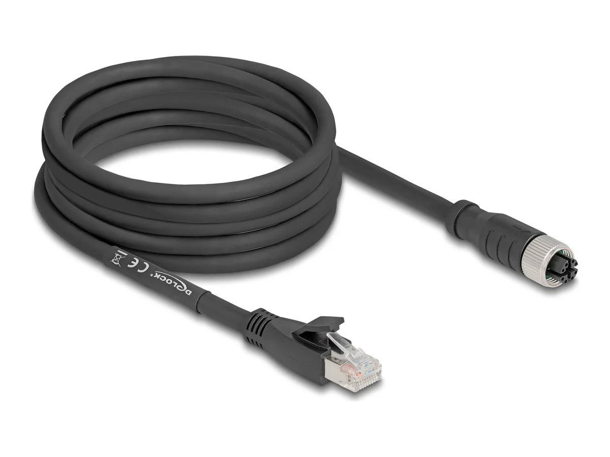DELOCK M12 Kabel X-kodiert 8 Pin Bu 5m