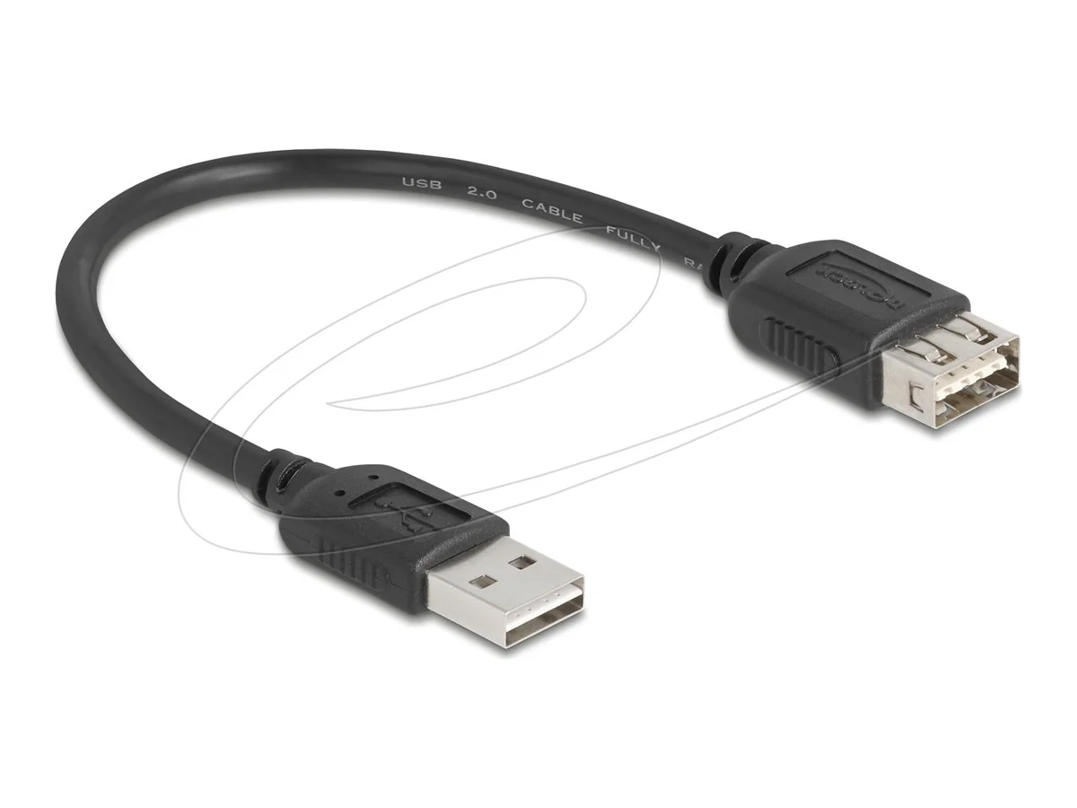 DELOCK USB 2.0 Verl. Kabel Typ-A 0,2m