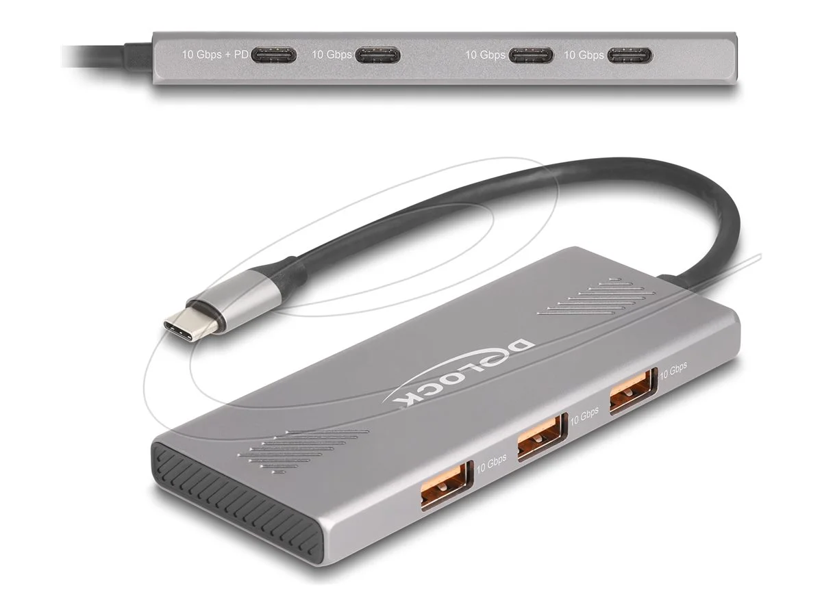 DELOCK 7 Port USB Hub 10 Gbps