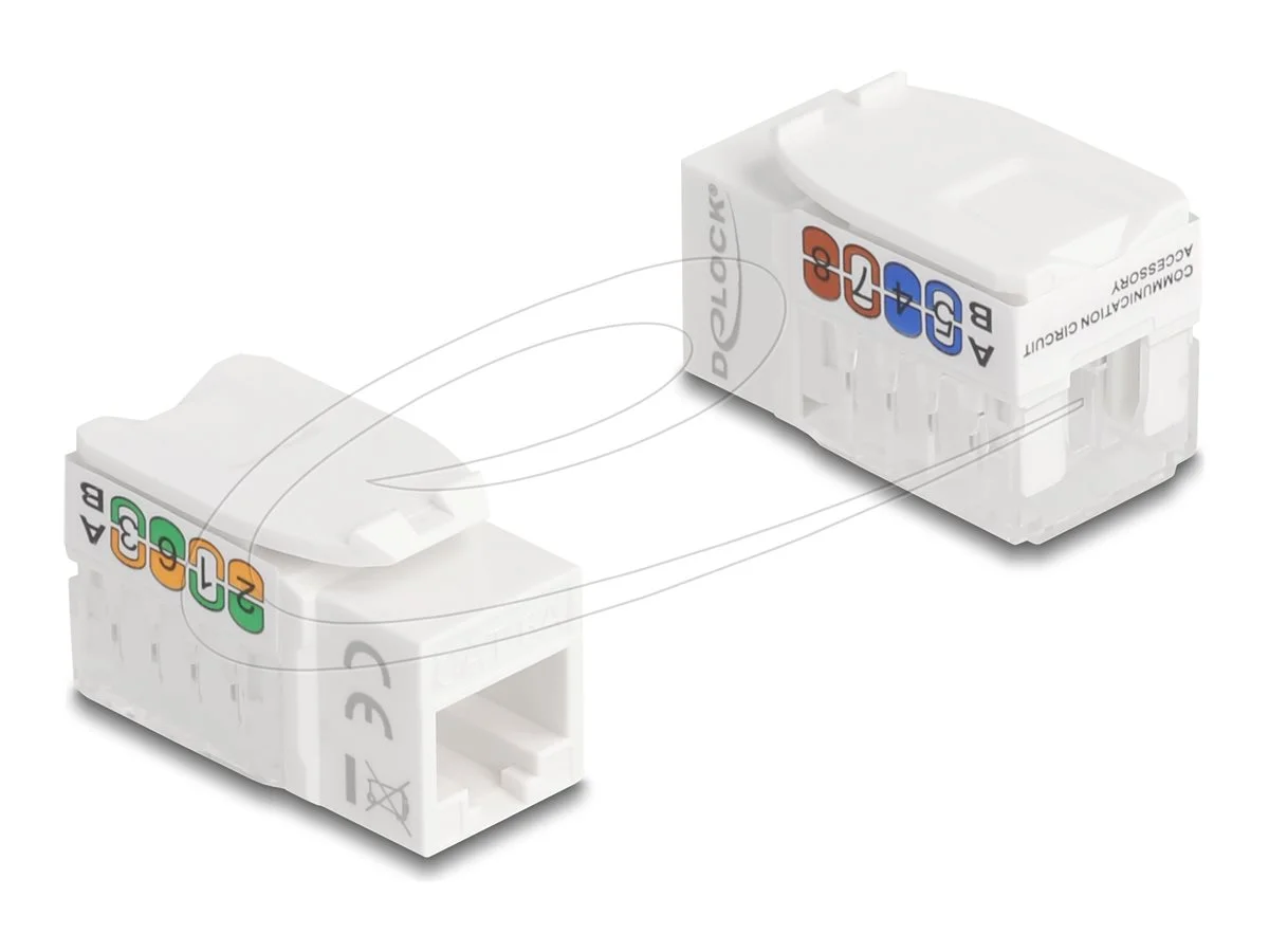 DELOCK Keystone Modul RJ45 zu LSA Cat.6A