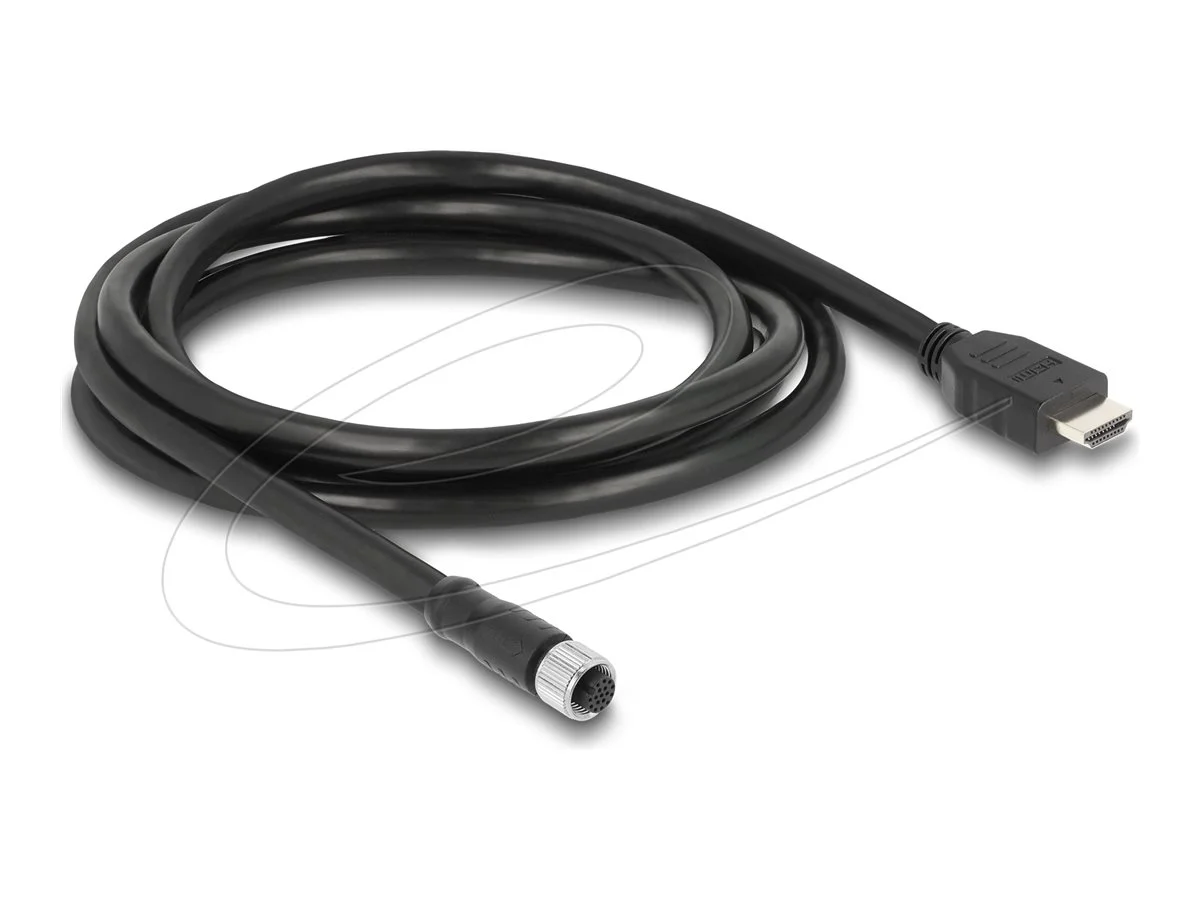DELOCK M12 Kabel A-kodiert 17 Pin Buchse