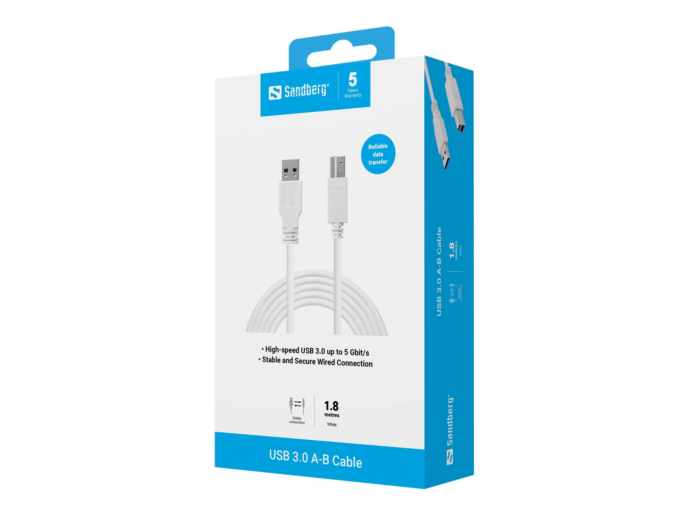 SANDBERG USB 3.0 A-B male 1,8m
