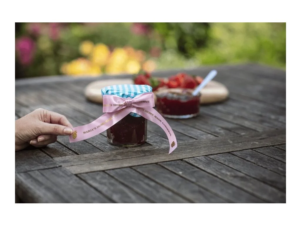 BROTHER P-Touch 24mm white/gold ribbon