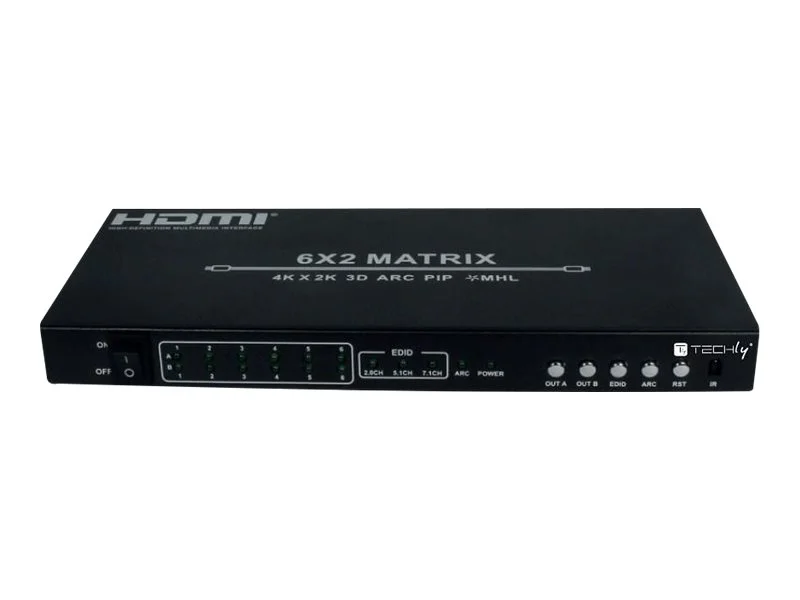 TECHLY HDMI Matrix Switch 6xIN 2xOUT