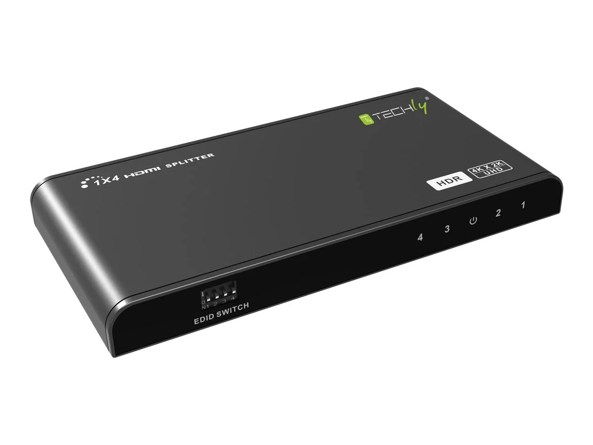 TECHLY HDMI2.0 Splitter 4K 4Port SCHWARZ