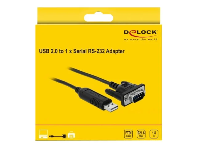 DELOCK Adapter USB2.0 Typ-A zu 1xSeriell