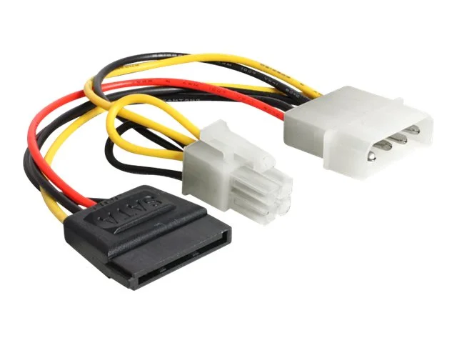 DELOCK Kabel Power 4pin> SATA15Pin + P4