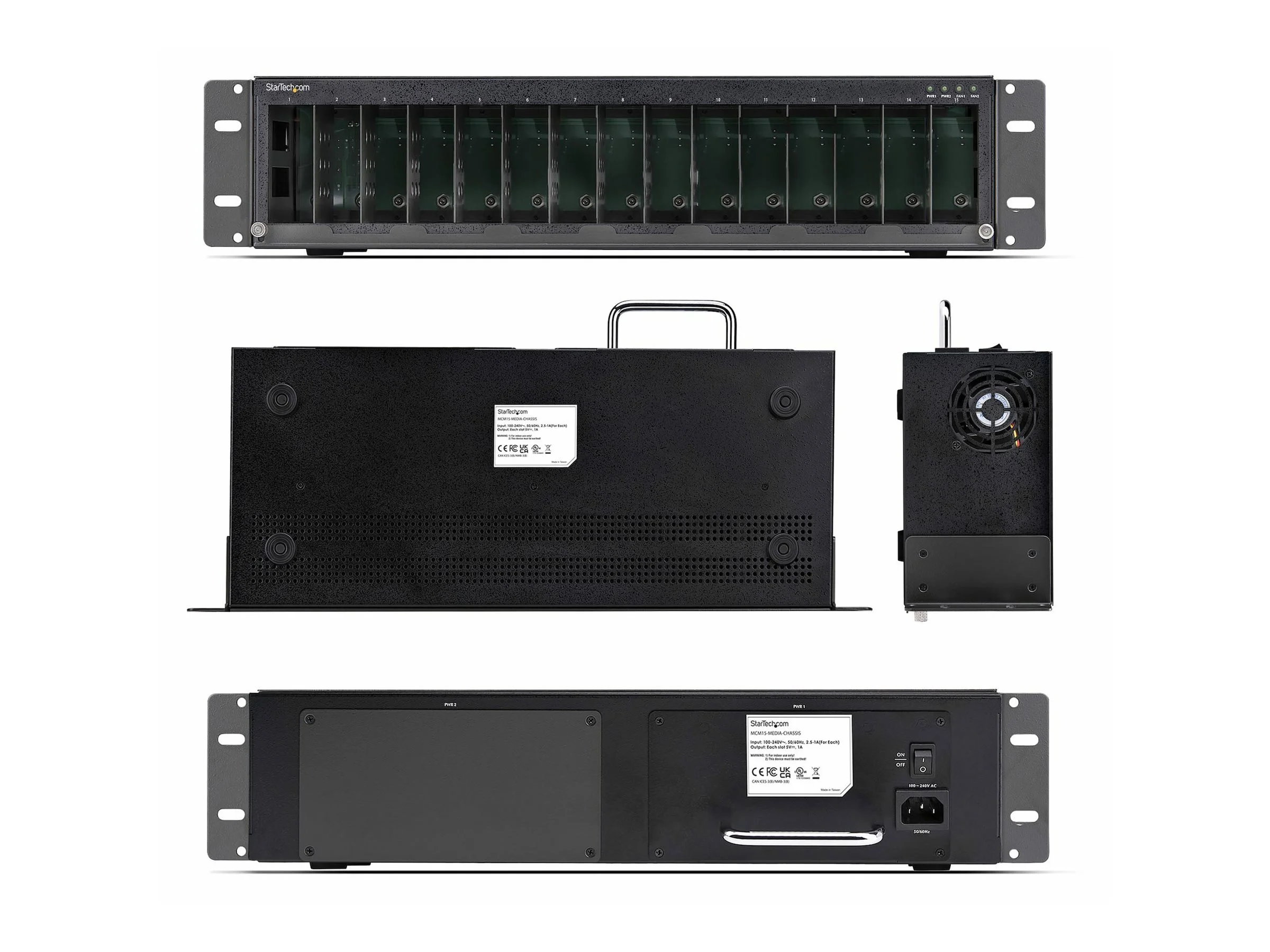 STARTECH 15-Slot Medienkonvertergehäuse