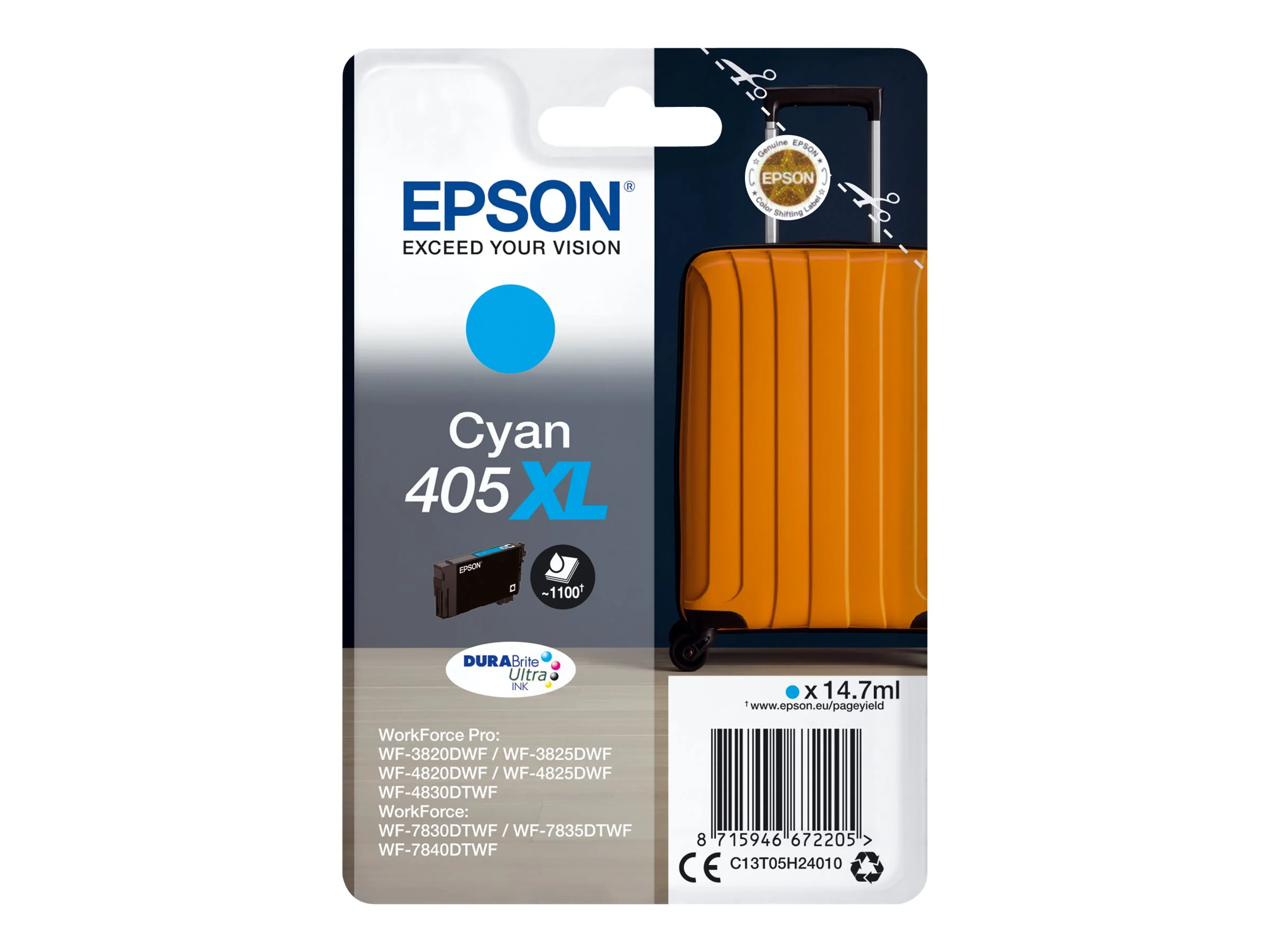 EPSON 6LB Singlepack Cyan 405XL w/s