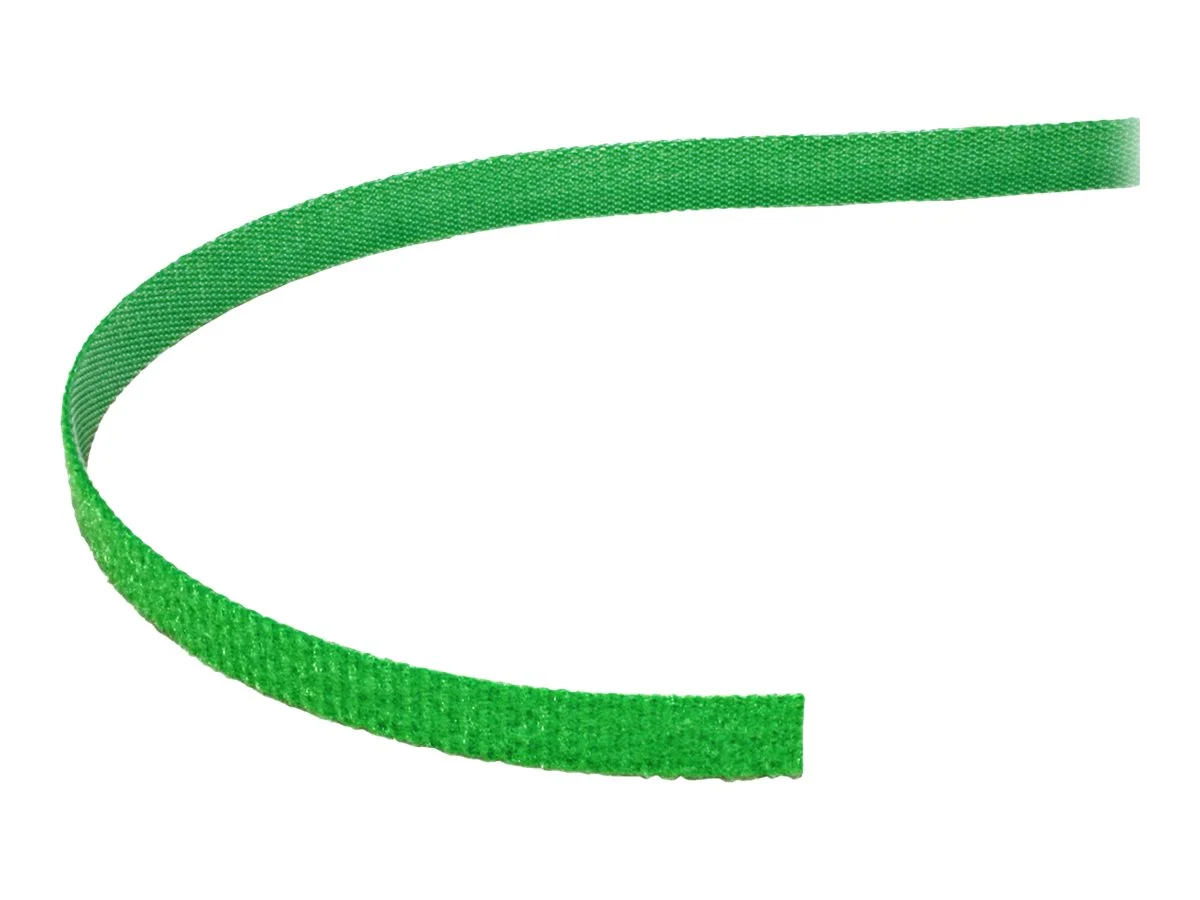 VALUE Klettband auf Rolle 10mm grün 25m