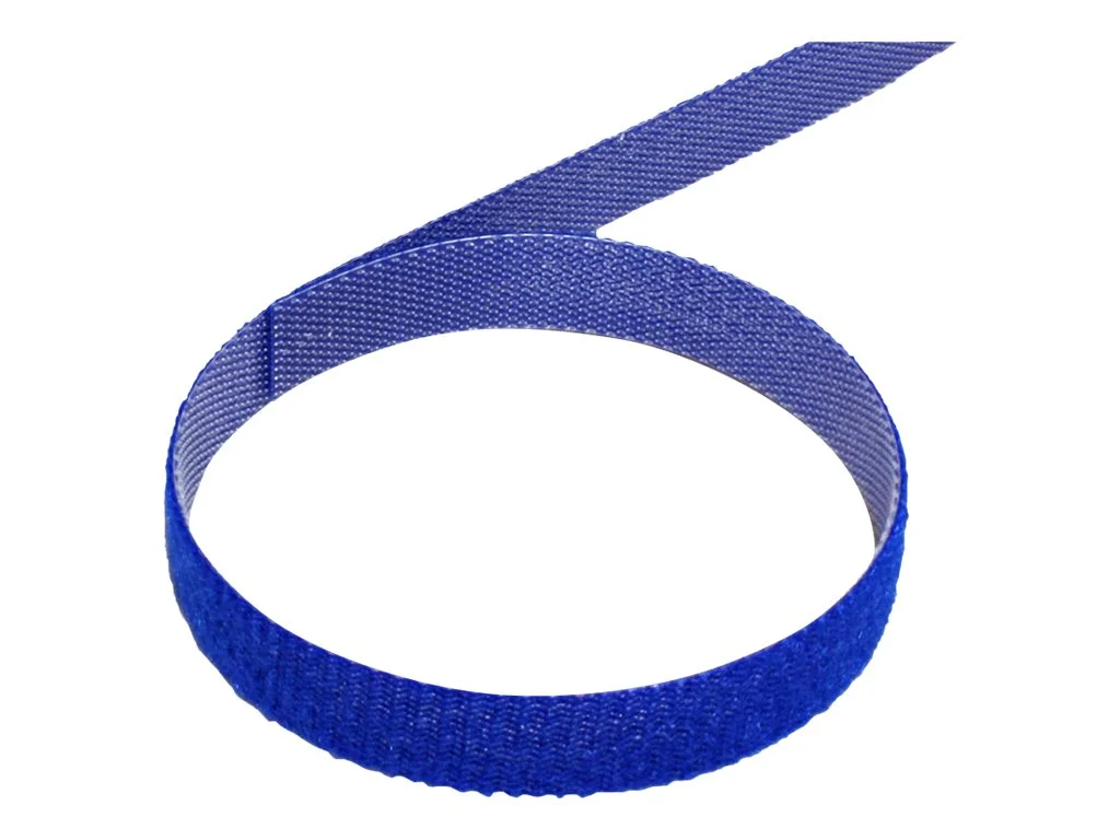 VALUE Klettband auf Rolle 10mm blau 25m