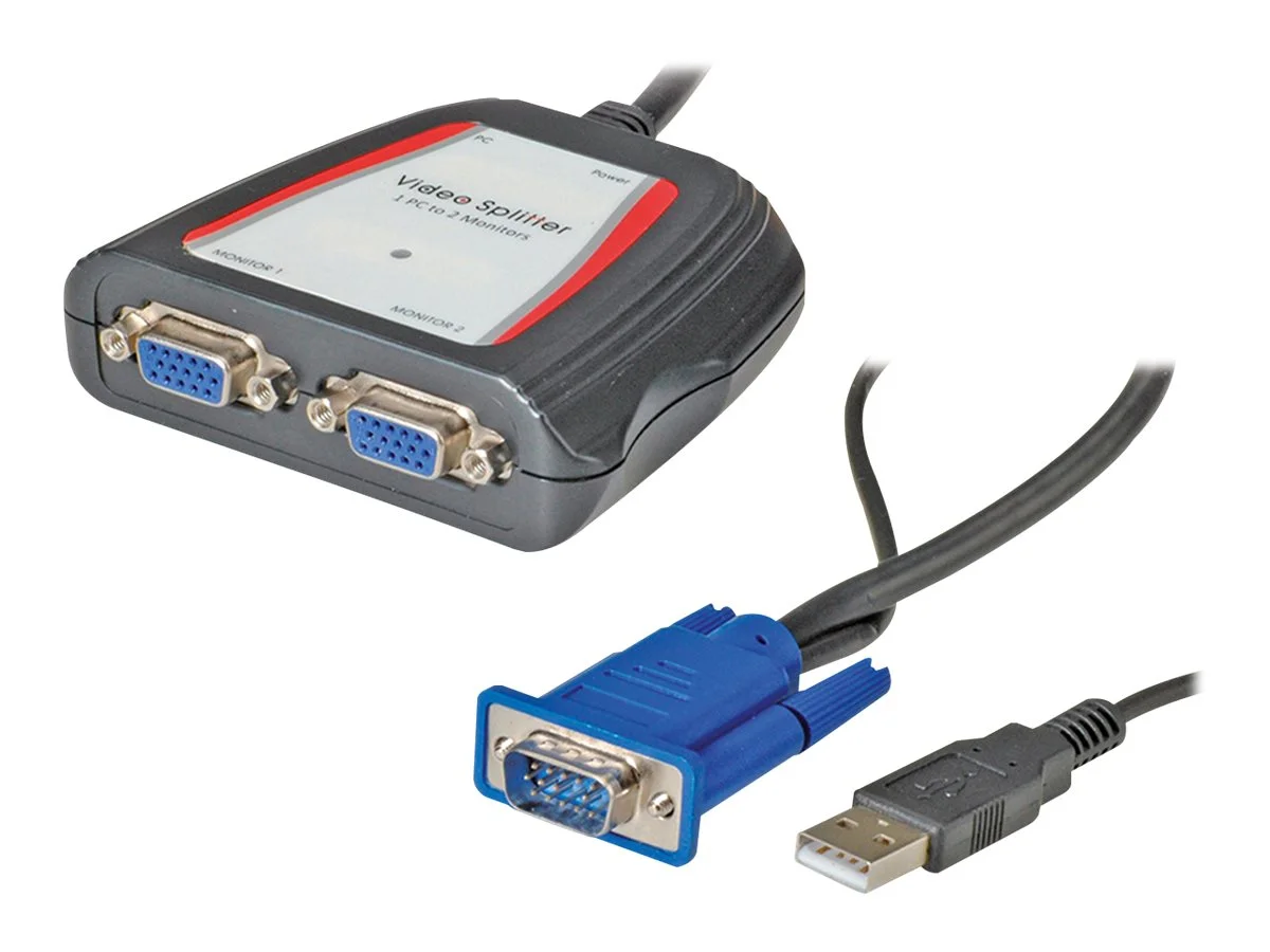 VALUE Portabler VGA Video-Spl 2x 250MHz