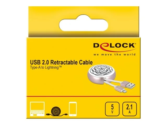 DELOCK Aufrollkabel EASY-USB 2.0 Typ-A