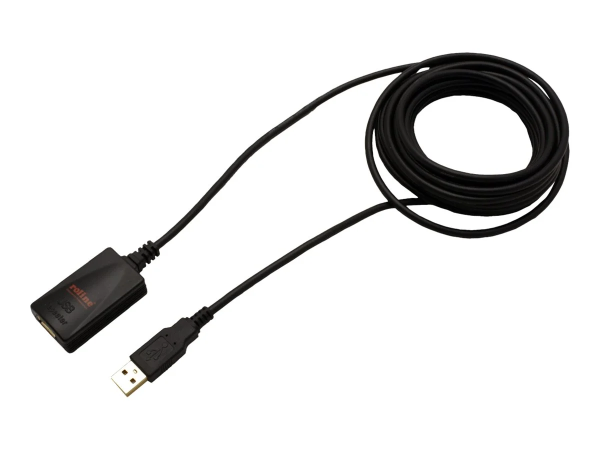 ROLINE USB 2.0 Verlängerung schwarz 5m
