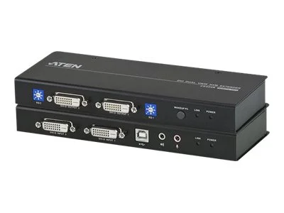 ATEN CE604 KVM Extender 2x DVI RS232