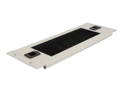 DELOCK 25,4cm Bürstenleiste 2 HE grau