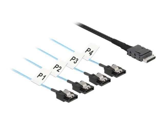 DELOCK Kabel OCuLink SFF-8611 > 4xSATA
