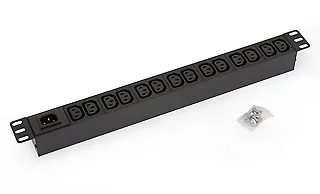 Triton 19" Schrank, zbh. Steckdosenleiste, 14xDosen(C13)->Stecker(C14), ohne Zuleitung,