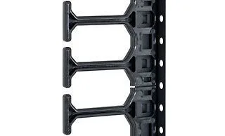 Triton 19" zbh. Kabelführungssystem Vertikal, 22HE, für 800mm Breite Schränke, Schwarz, einreihig,