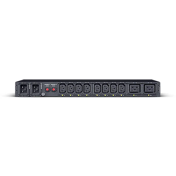 CyberPower PDU ATS, Switched, 230V/20A, 1HE, 8xC13/2xC19 Ausgang, 2xC20 Eingang,