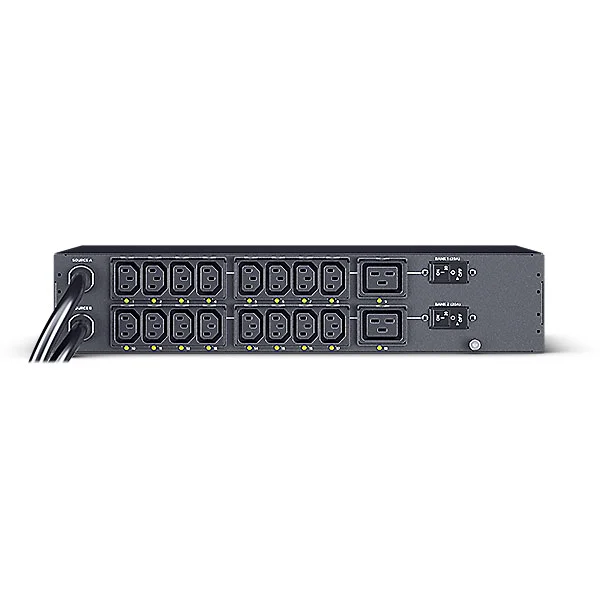 CyberPower PDU, Switched, 230V/32A, 2HE, 16xC13/2xC19 Ausgang, 2xIEC60309(32A) blauer 3pol. Stecker Eingang,