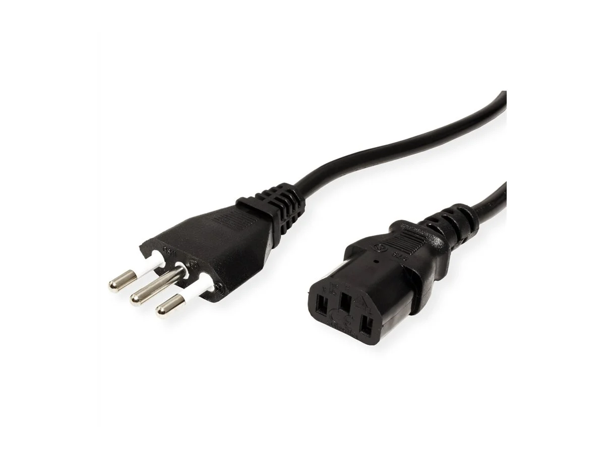 VALUE Netzkabel gerade IEC-Buchse 1,8m