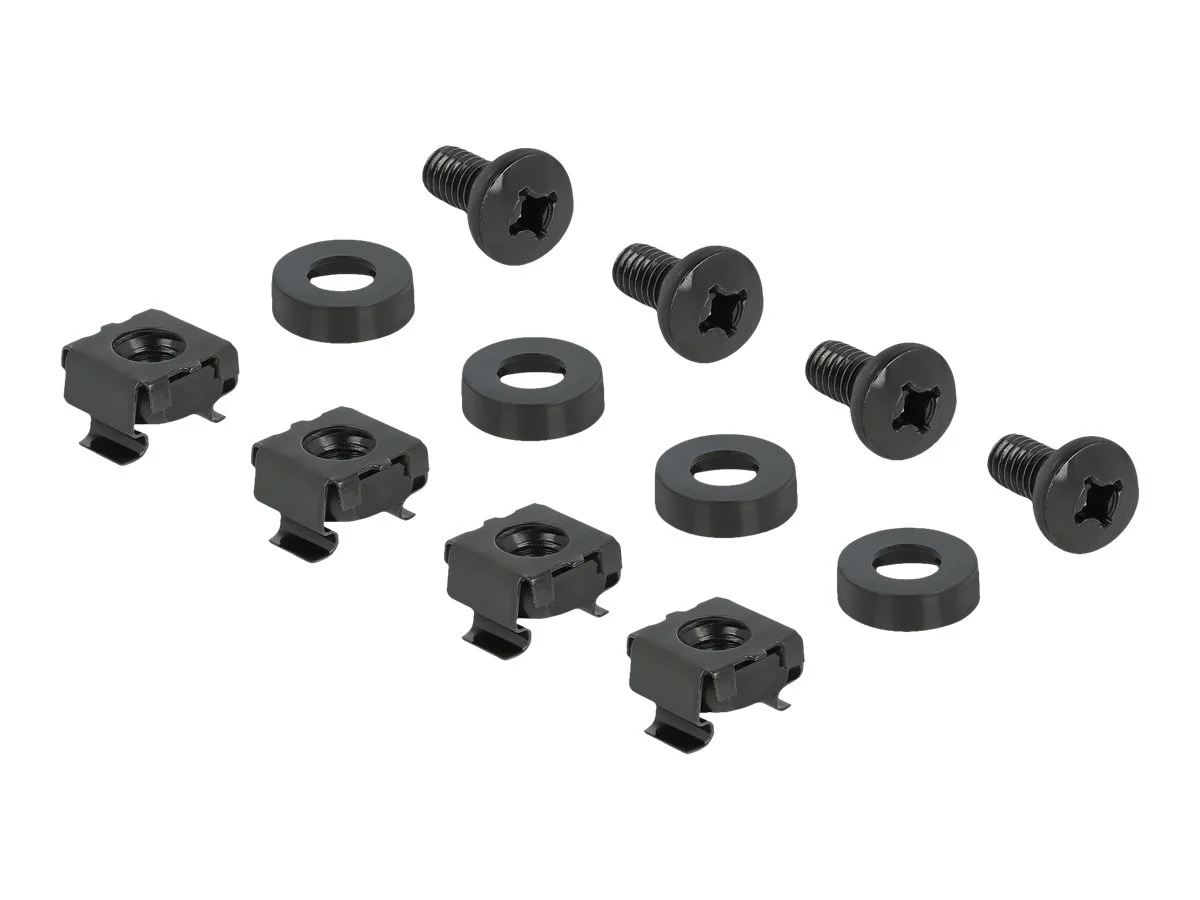 DELOCK 19 Hutschienenpanel 2 HE schwarz