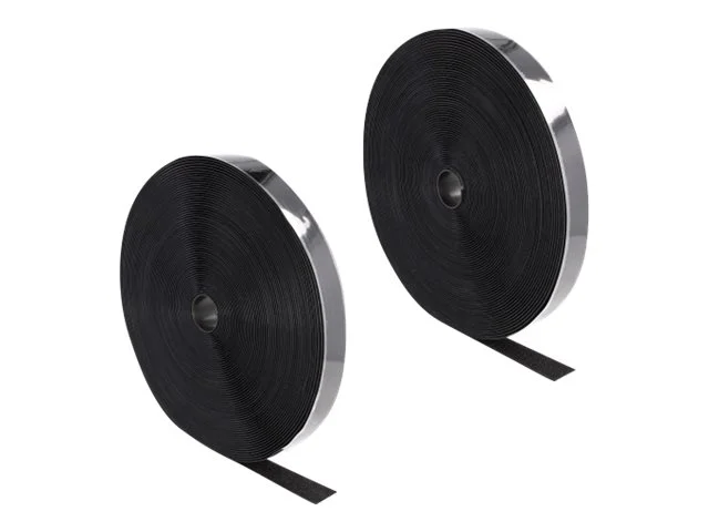 DELOCK Klettband L 25 m x B 25mm schwarz