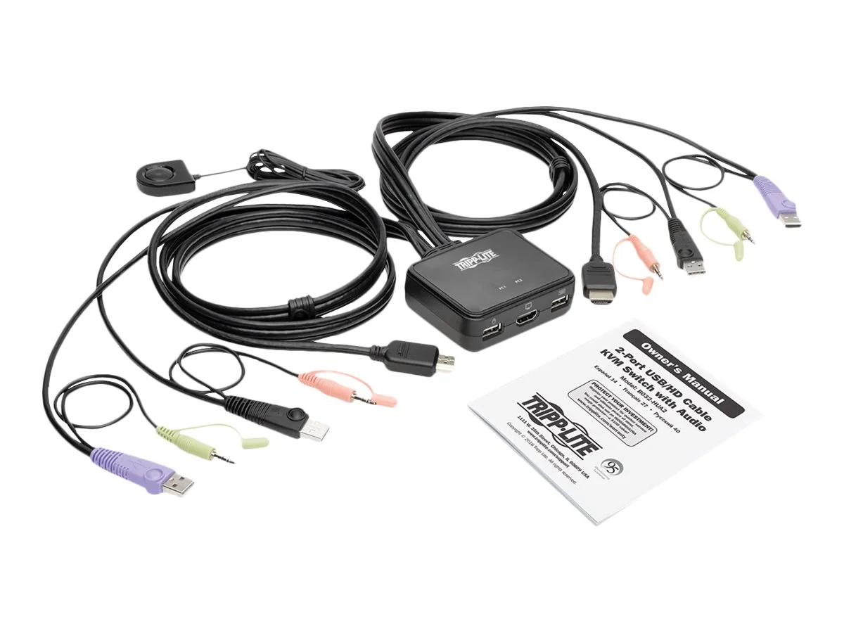 EATON TRIPPLITE 2-Port USB/HD Cable KVM