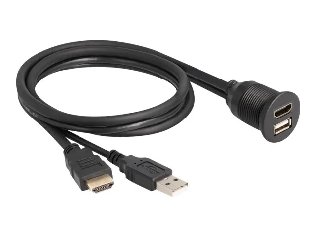 DELOCK Kabel HDMI-A Stecker und USB 2.0