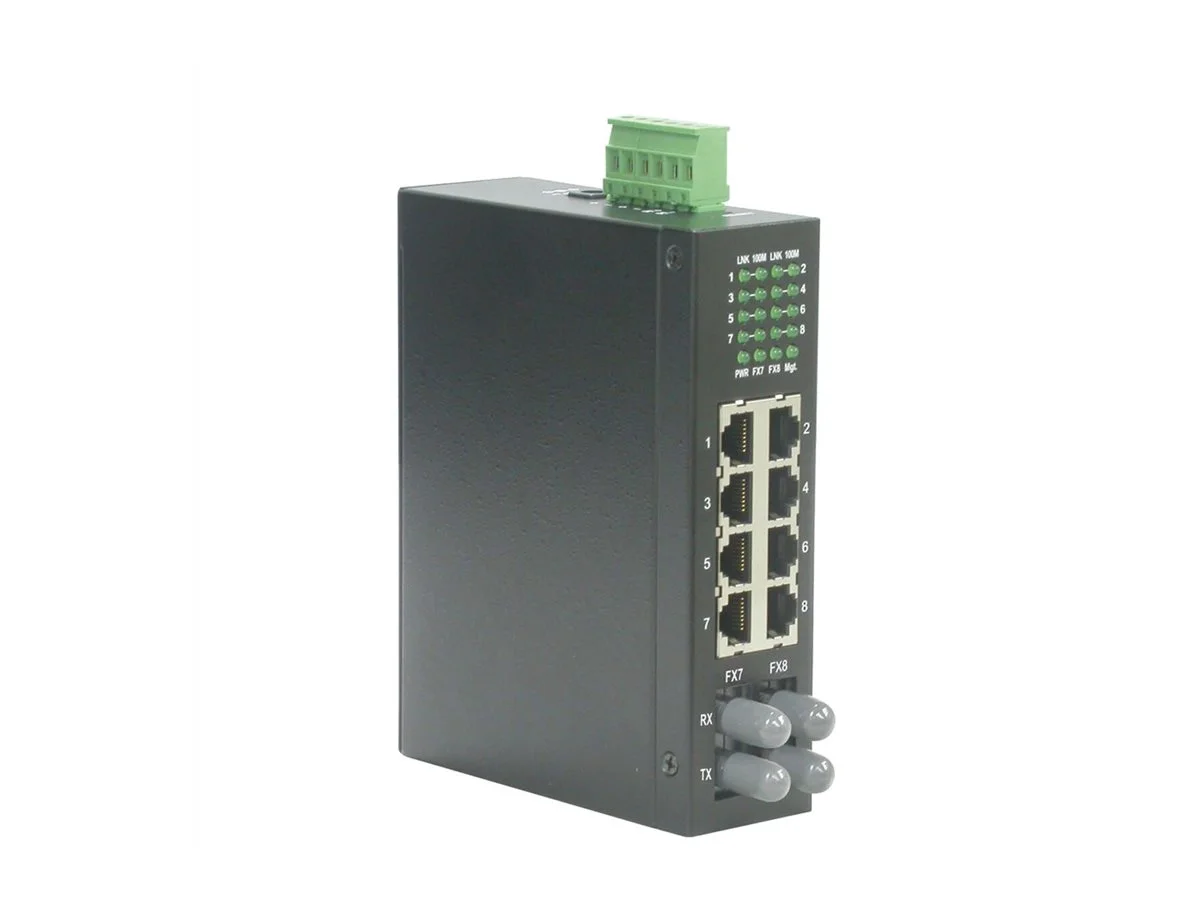 ROLINE Industrie Switch 6x RJ-45 2x ST