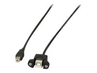 EFB USB B Stecker / B Einbaubuchse 1m