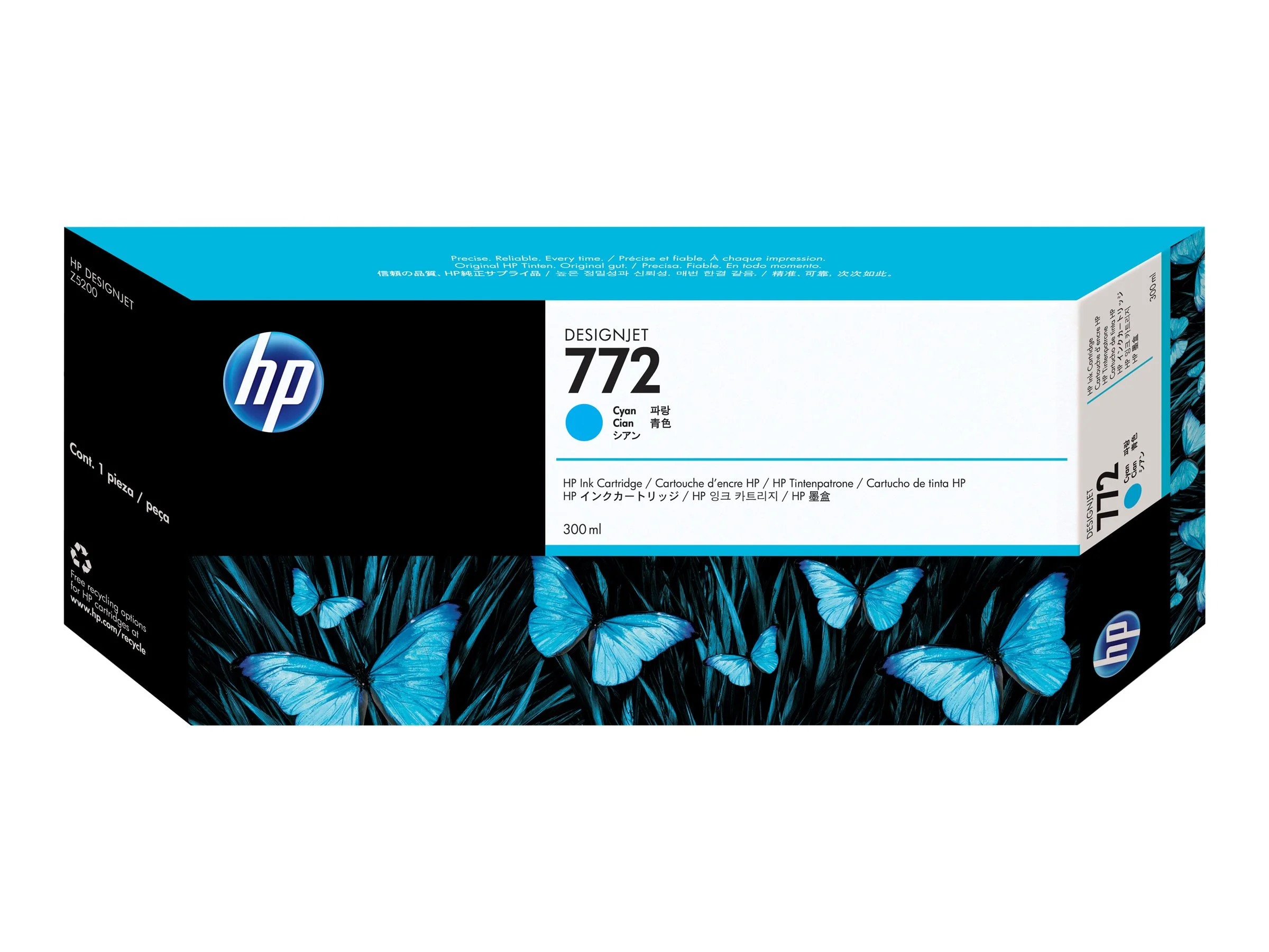 HP 772 Tinte 300ml cyan DesignJet