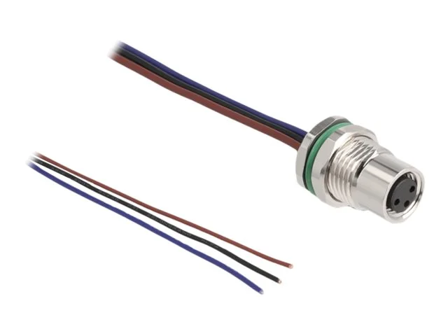 DELOCK M8 3 Pin Buchse fur Panel 0,5m