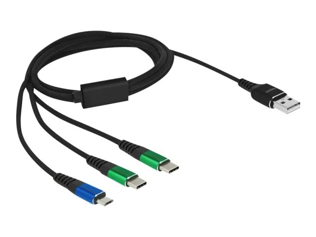 DELOCK USB Ladekabel 3 in 1 Typ-A 1m
