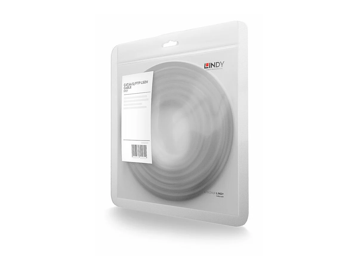 LINDY Cat.6A S/FTP PIMF LSOH, grau, 7,5m
