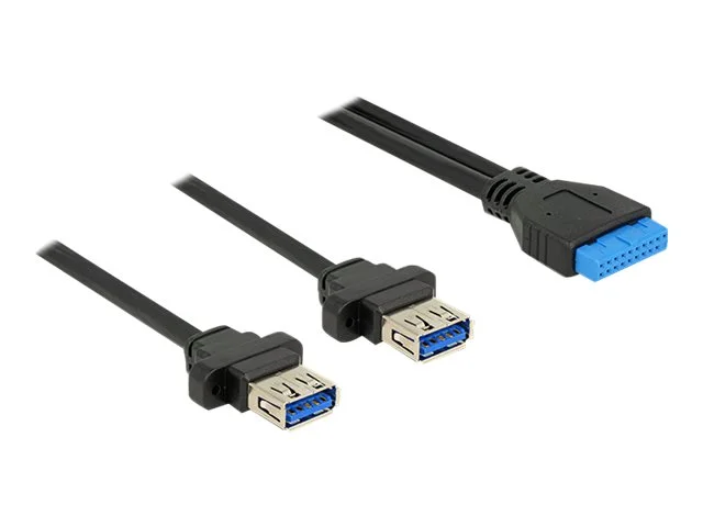 DELOCK Kabel USB 3.0 19 Pin>2 x USB 3.0