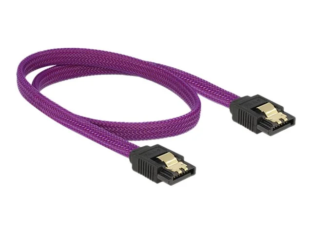 DELOCK Kabel SATA 6Gb/s 50cm violett